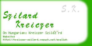 szilard kreiczer business card